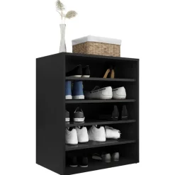 vidaXL - Schoenenkast - Zwart - Bewerkt hout - 60 x 35 x 70 cm