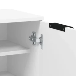 vidaXL - Schoenenkast met 2 deuren - Wit - Bewerkt hout - 59x35x100.5 cm