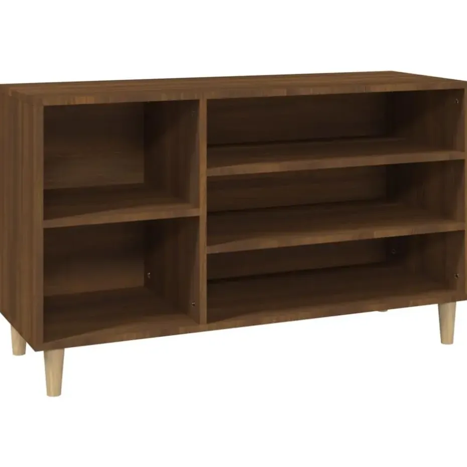 vidaXL - Schoenenrek - Bruin - Bewerkt hout