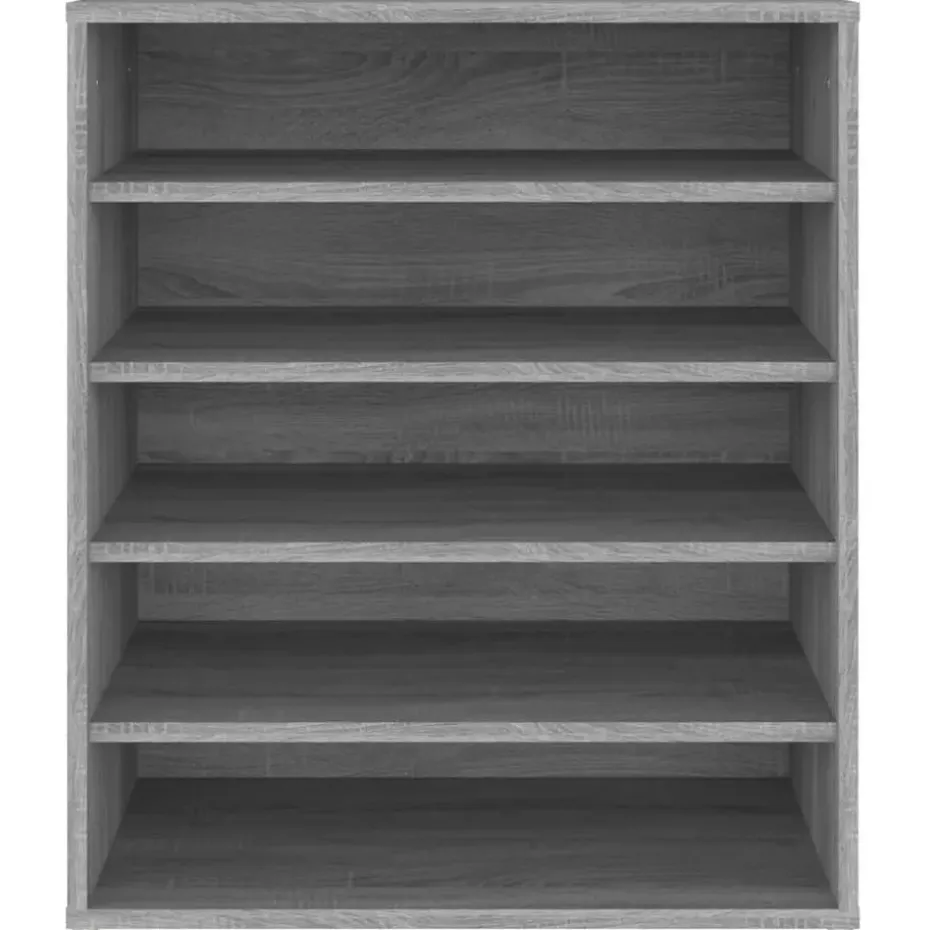 vidaXL - Schoenenrek - Grijs - Bewerkt hout - 60 x 35 x 70 cm