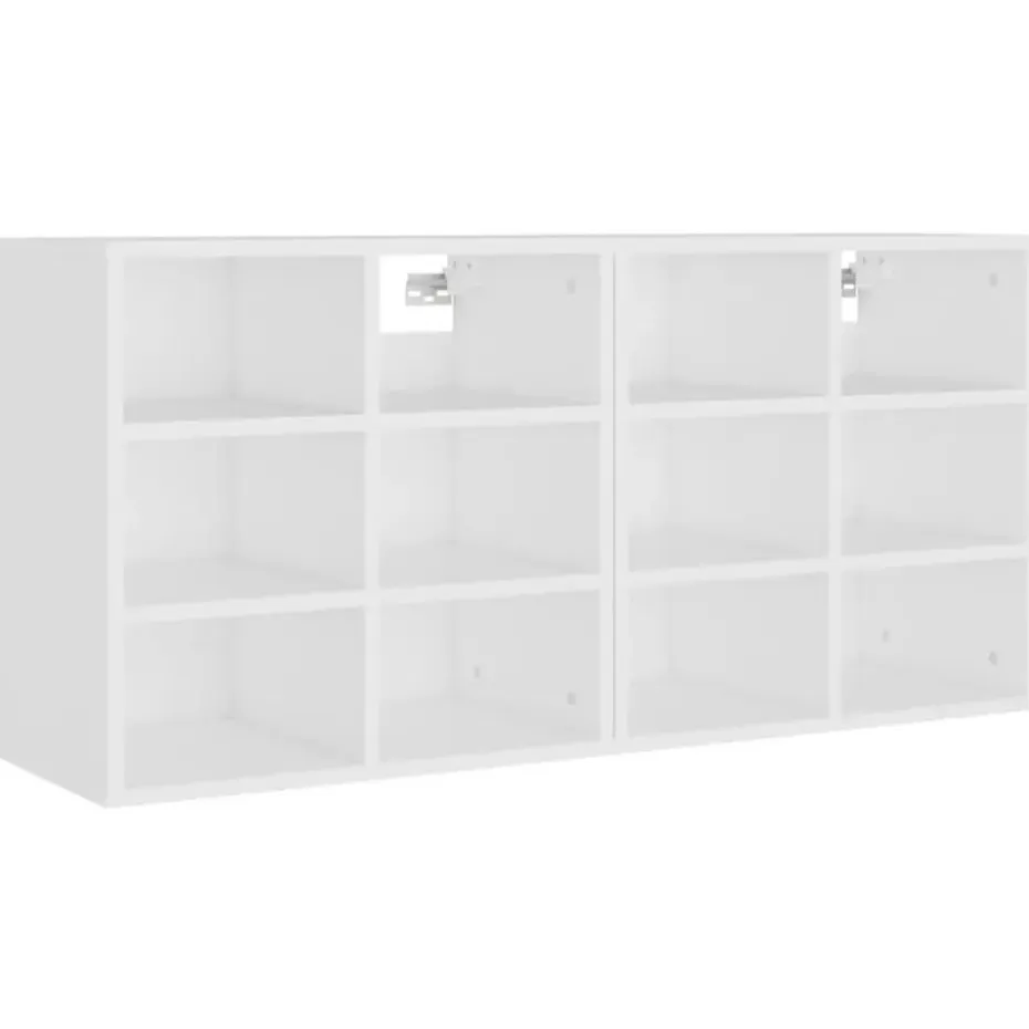 vidaXL - Schoenenrek - Wit - Bewerkt hout - 2 stuks