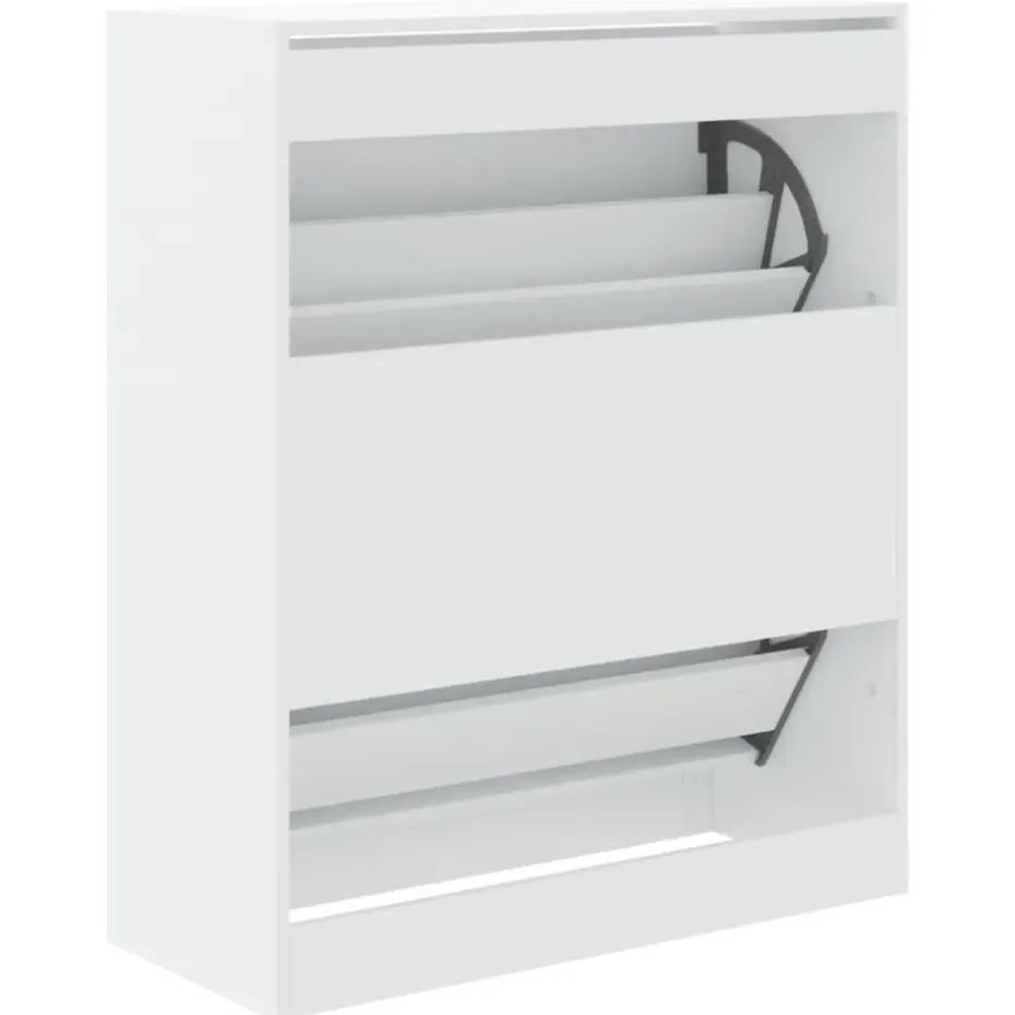 vidaXL - Schoenenrek - Wit - Bewerkt hout - 80 x 34 x 96.5 cm