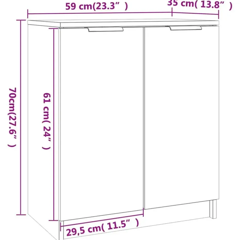 vidaXL - Schoenenrek - Zwart - Bewerkt hout