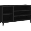 vidaXL - Schoenenrek - Zwart - Bewerkt hout