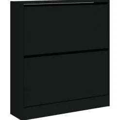 vidaXL - Schoenenrek - Zwart - Bewerkt hout - 80 x 21 x 87.5 cm