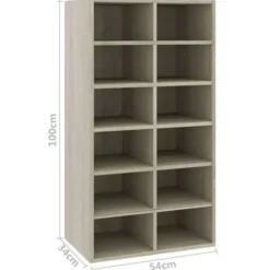 vidaXL - Schoenrek - Bruin - Bewerkt hout