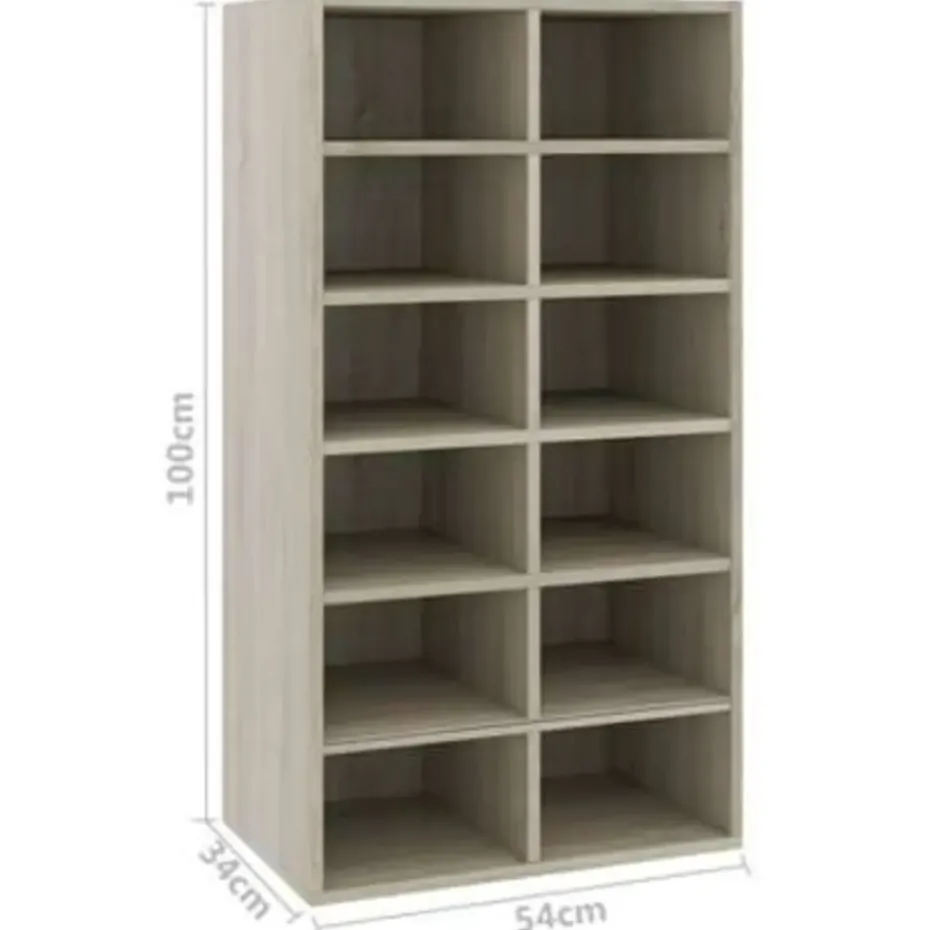vidaXL - Schoenrek - Bruin - Bewerkt hout