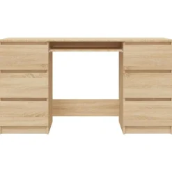 vidaXL - Schrijfbureau - Bruin - Bewerkt hout