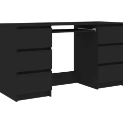 vidaXL - Schrijfbureau - Zwart - Bewerkt hout