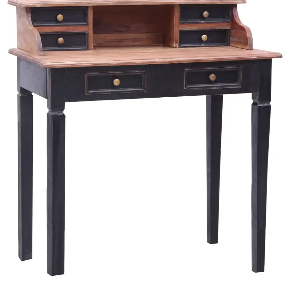 vidaXL - Schrijftafel - Bruin - Gerecycled hout