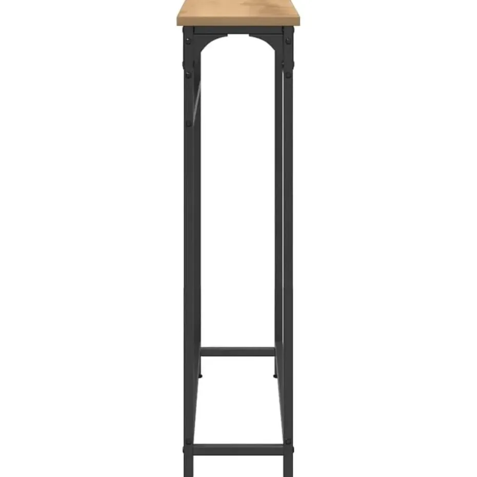 vidaXL - Sidetable - Artisanaal eiken - Gelaagd hout en metaal - 75x19.5x75 cm