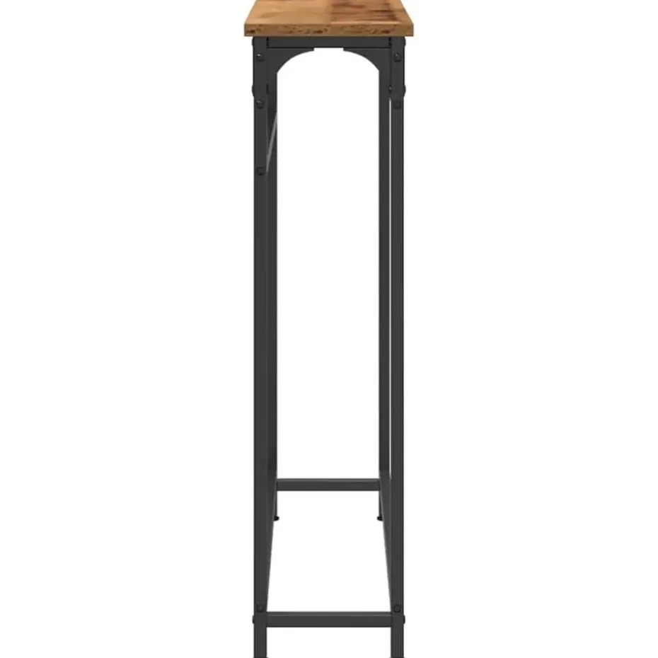 vidaXL - Sidetable - Oud hout - Gelaagd hout en metaal - 75x19.5x75 cm