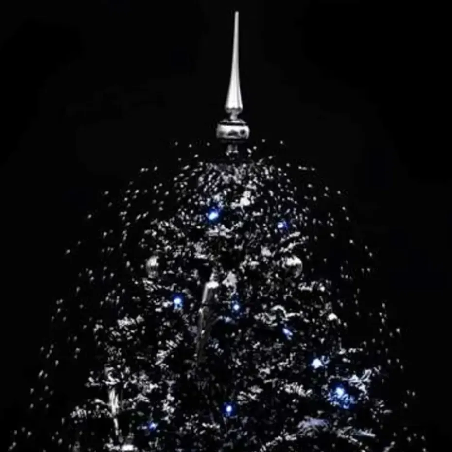 vidaXL - Sneeuwende Kerstboom - Zwart - 190 x 115 cm