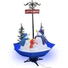 vidaXL - Sneeuwende Kerstboom - Blauw - PVC