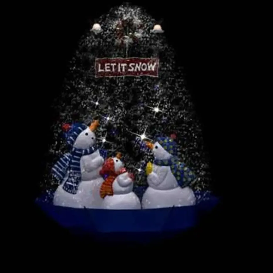 vidaXL - Sneeuwende Kerstboom - Blauw - PVC