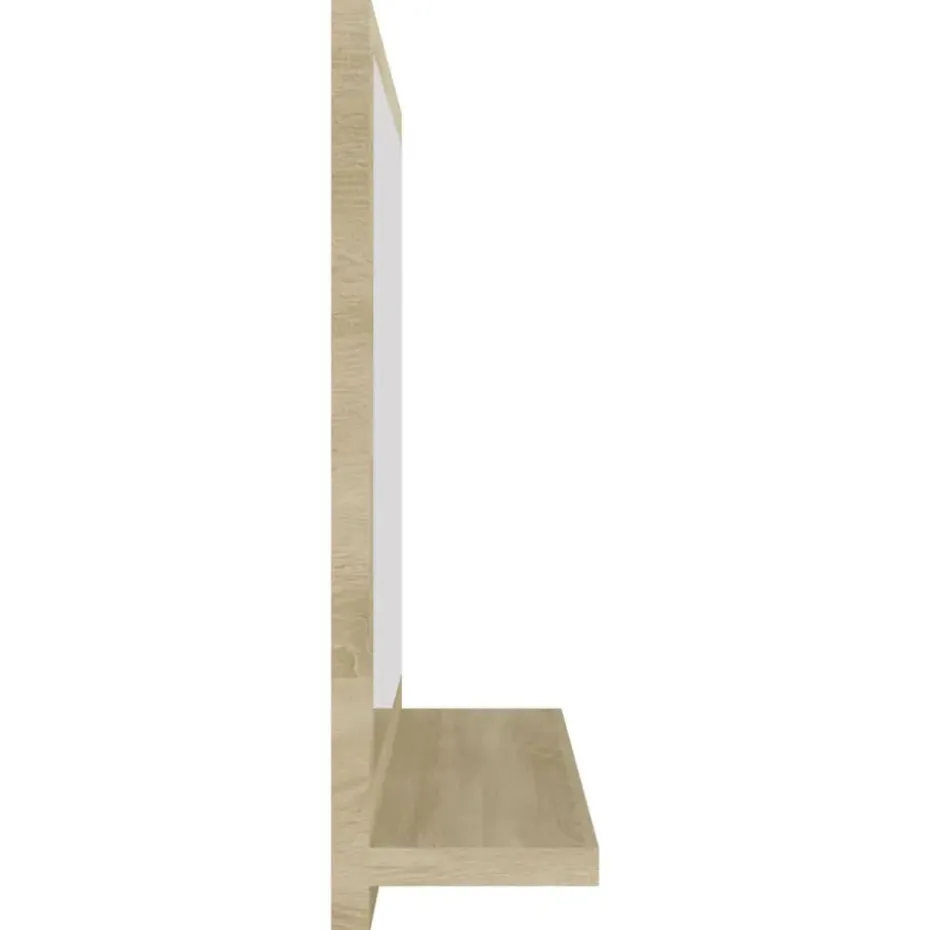 vidaXL - Spiegel - Bruin - Bewerkt hout - 40 x 10.5 x 37 cm