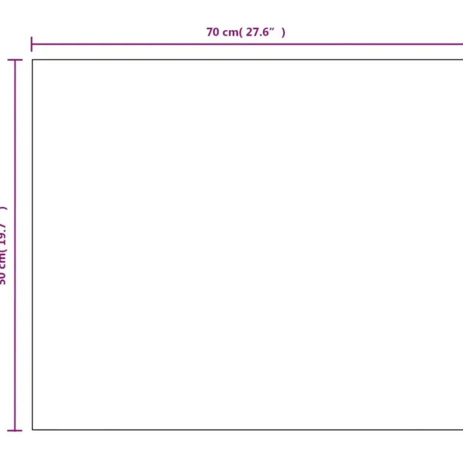 vidaXL - Spiegel - Zilver - Glas - 70 x 50 cm