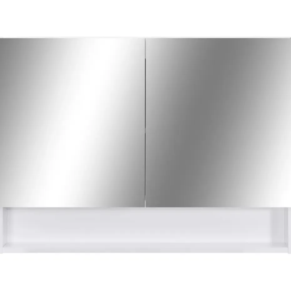 vidaXL - Spiegelkast - Wit - MDF