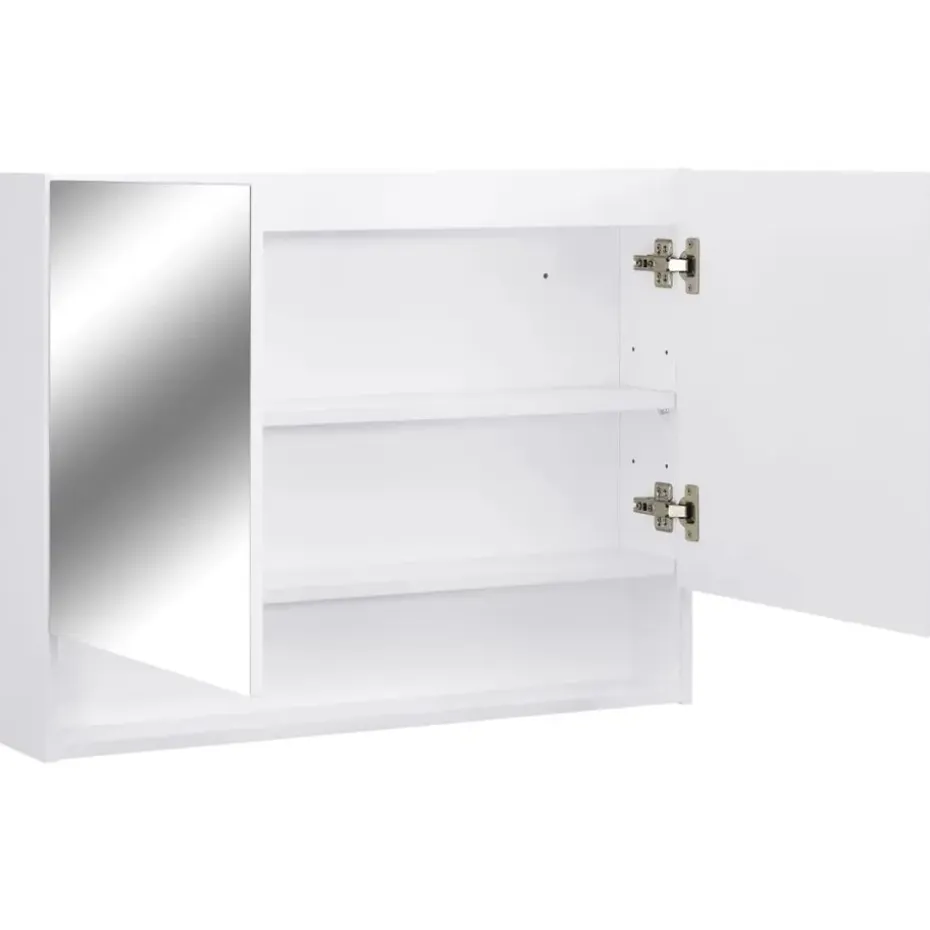 vidaXL - Spiegelkast - Wit - MDF