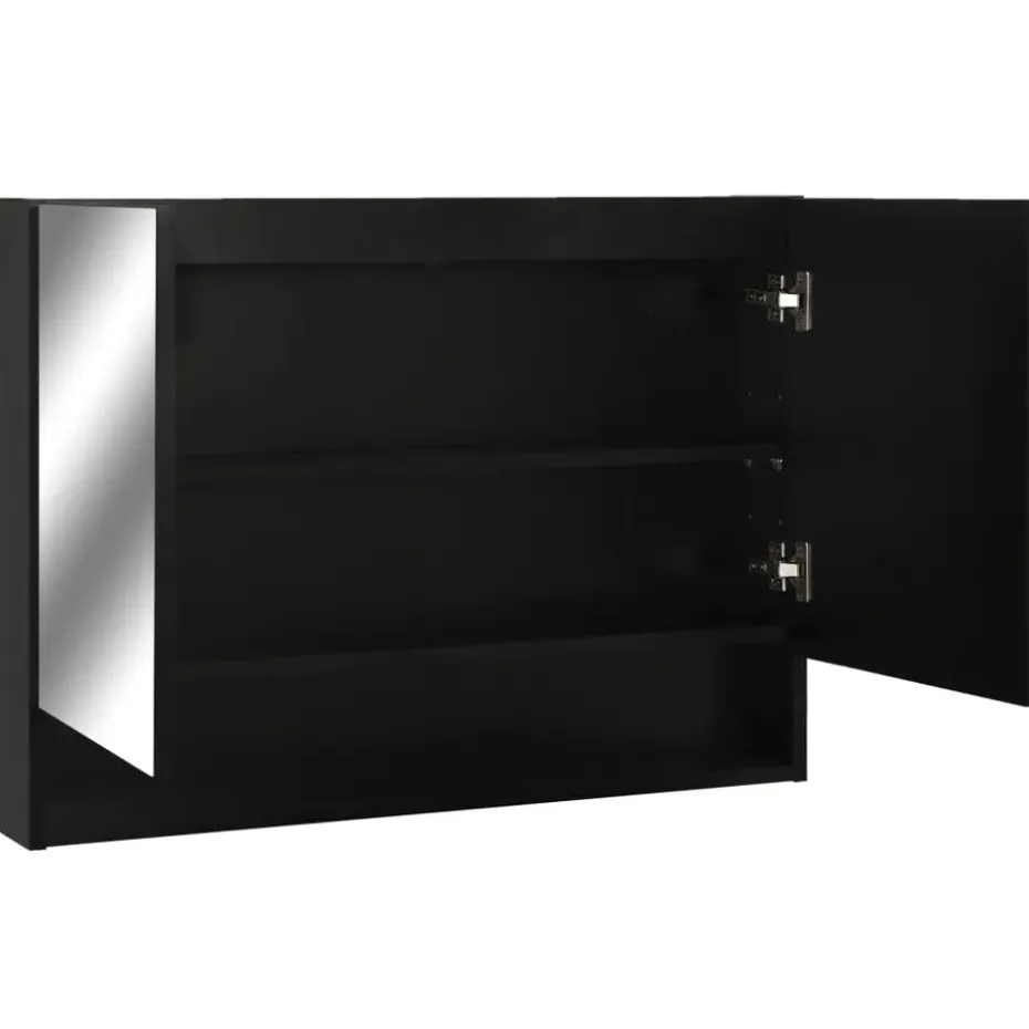 vidaXL - Spiegelkast - Zwart - MDF