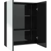 vidaXL - Spiegelkast - Zwart - MDF