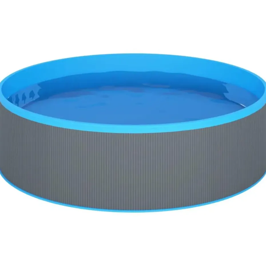 vidaXL - Splasher Pool - Grijs - Staal