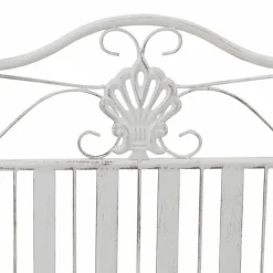 vidaXL - Staal Tuinbank - Wit - 103,5x59x89 cm