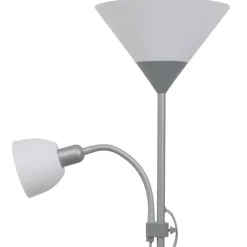 vidaXL - Staande Lamp - Grijs - Staal