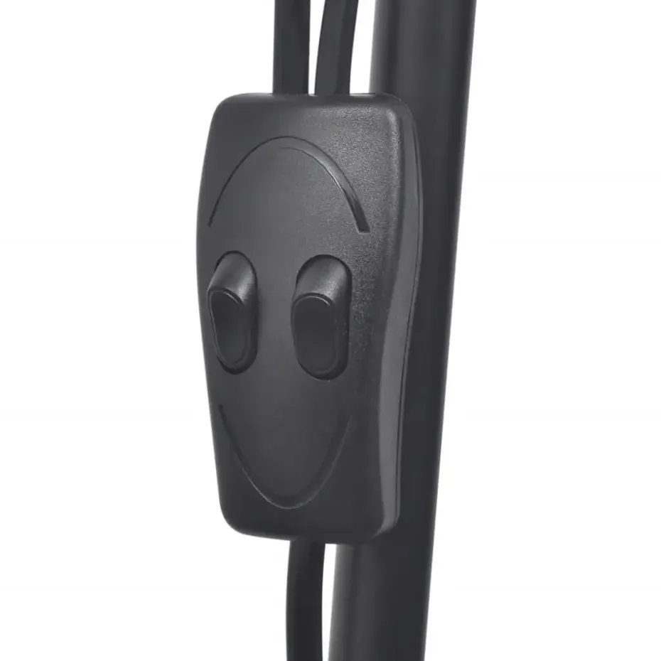 vidaXL - Staande Lamp - Zwart - Staal