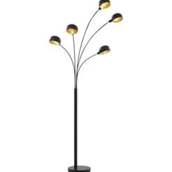 vidaXL - Staande Lamp - Zwart - Staal