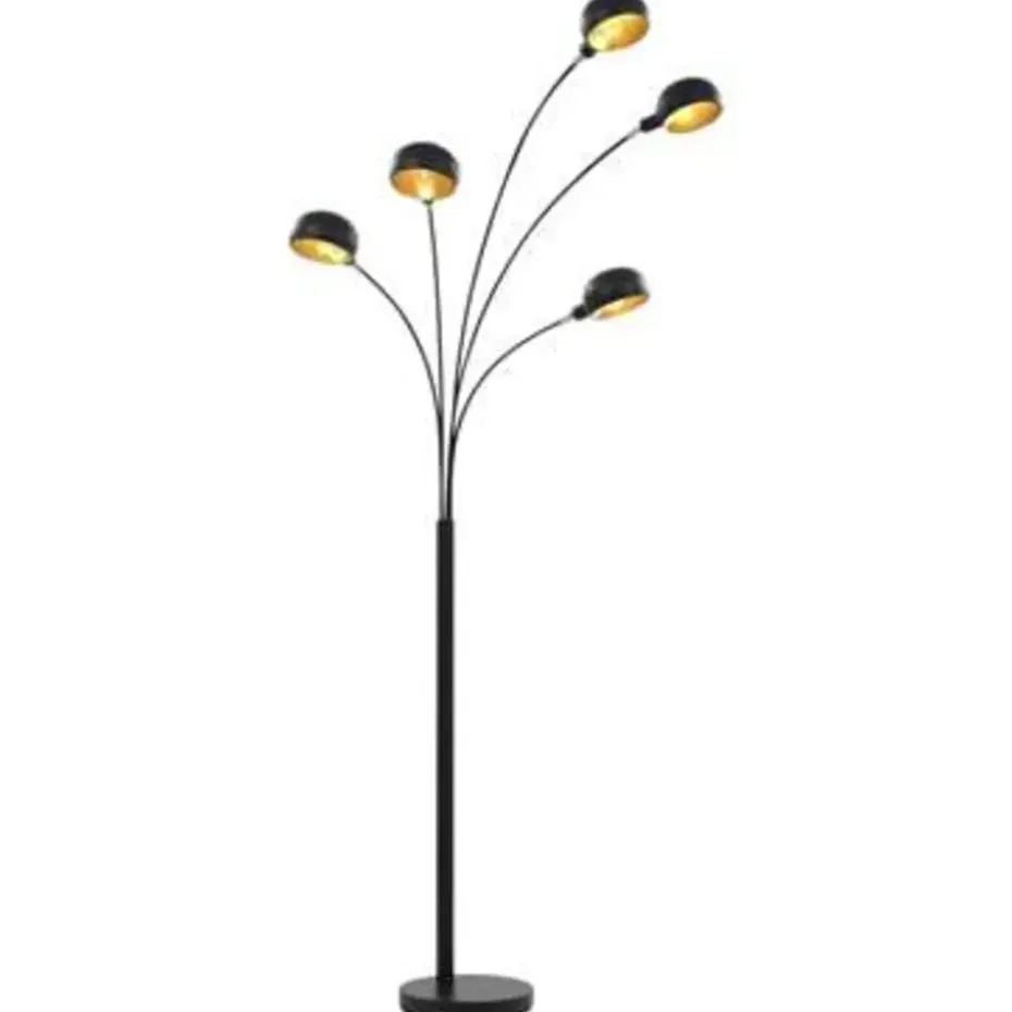 vidaXL - Staande Lamp - Zwart - Staal
