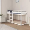 vidaXL - Stapelbed met zijladder - Wit - Massief grenenhout - 75x190 cm