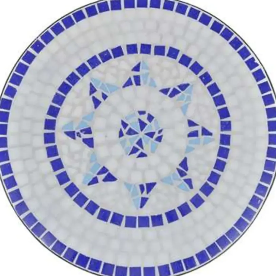 vidaXL - Stoel - Blauw - Keramiek
