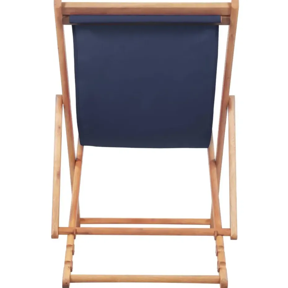 vidaXL - Strandstoel - Blauw - Stof