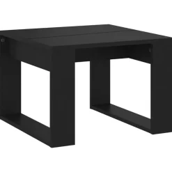 vidaXL - Tafel - Zwart - Bewerkt hout - 50 x 50 cm