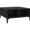 vidaXL - Tafel - Zwart - Bewerkt hout