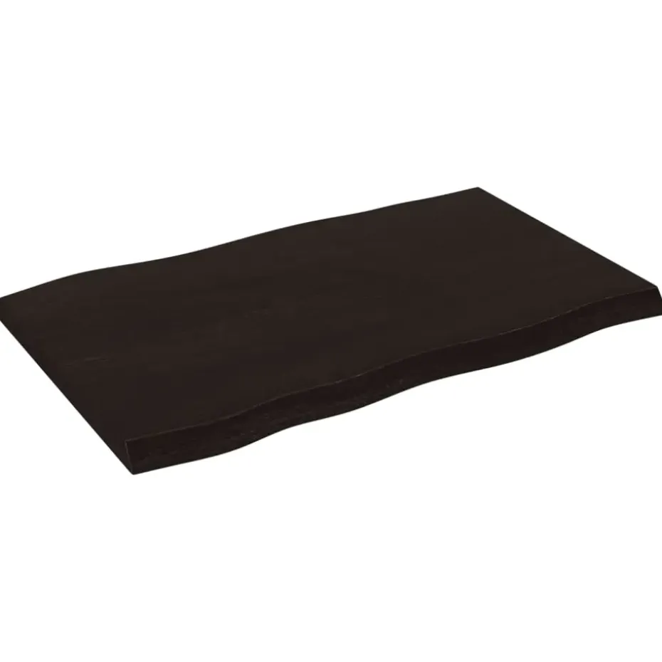 vidaXL - Tafelblad - Bruin - Eikenhout - 80 x 50 x 4 cm
