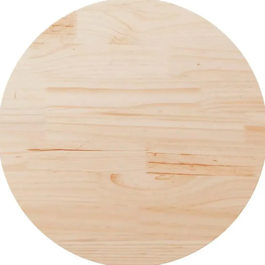 vidaXL - Tafelblad - Bruin - Grenenhout - Ø 90 x 2.5 cm