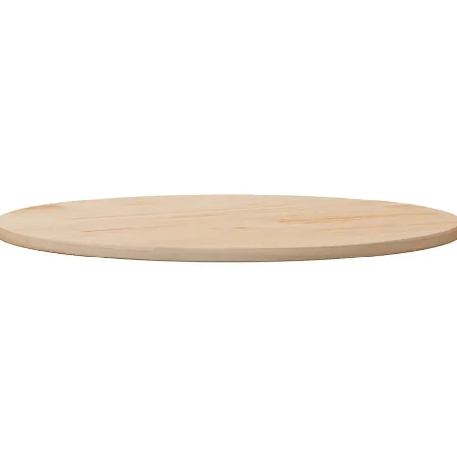 vidaXL - Tafelblad - Bruin - Grenenhout - Ø 90 x 2.5 cm