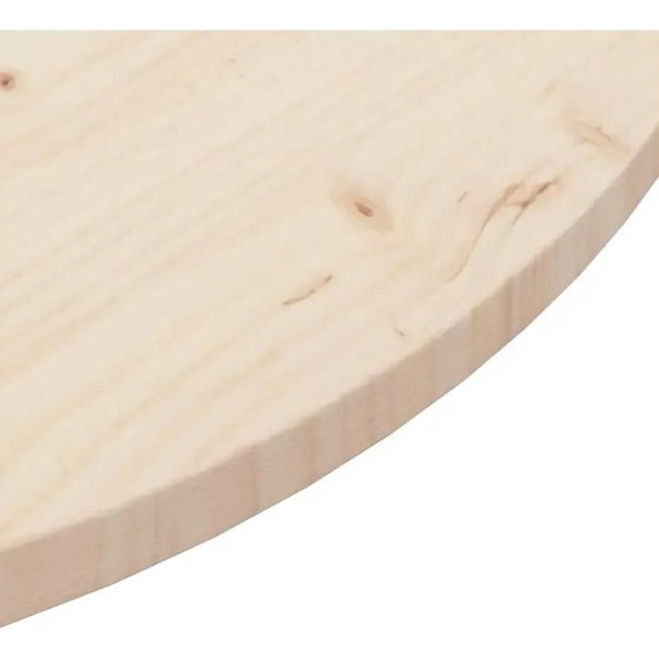 vidaXL - Tafelblad - Bruin - Grenenhout - Ø 90 x 2.5 cm