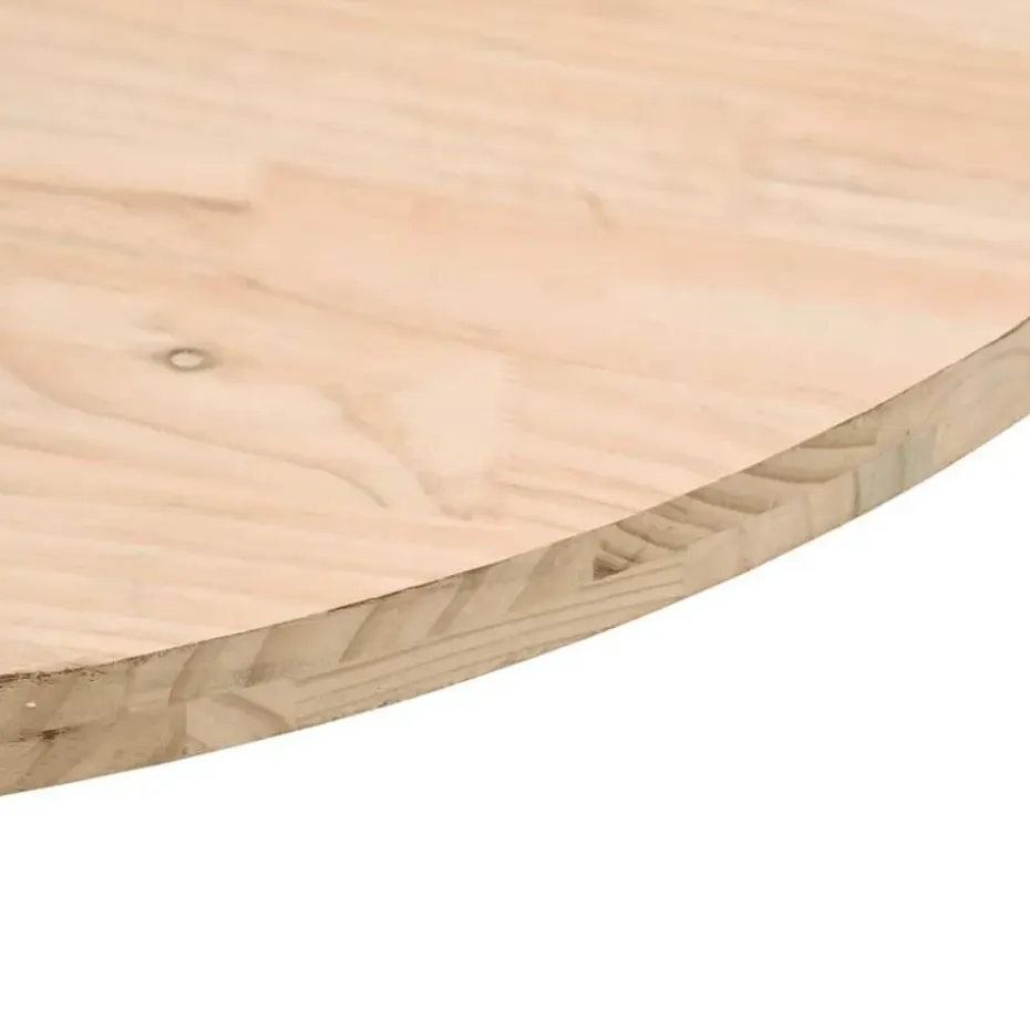 vidaXL - Tafelblad - Bruin - Grenenhout - Ø 90 x 2.5 cm