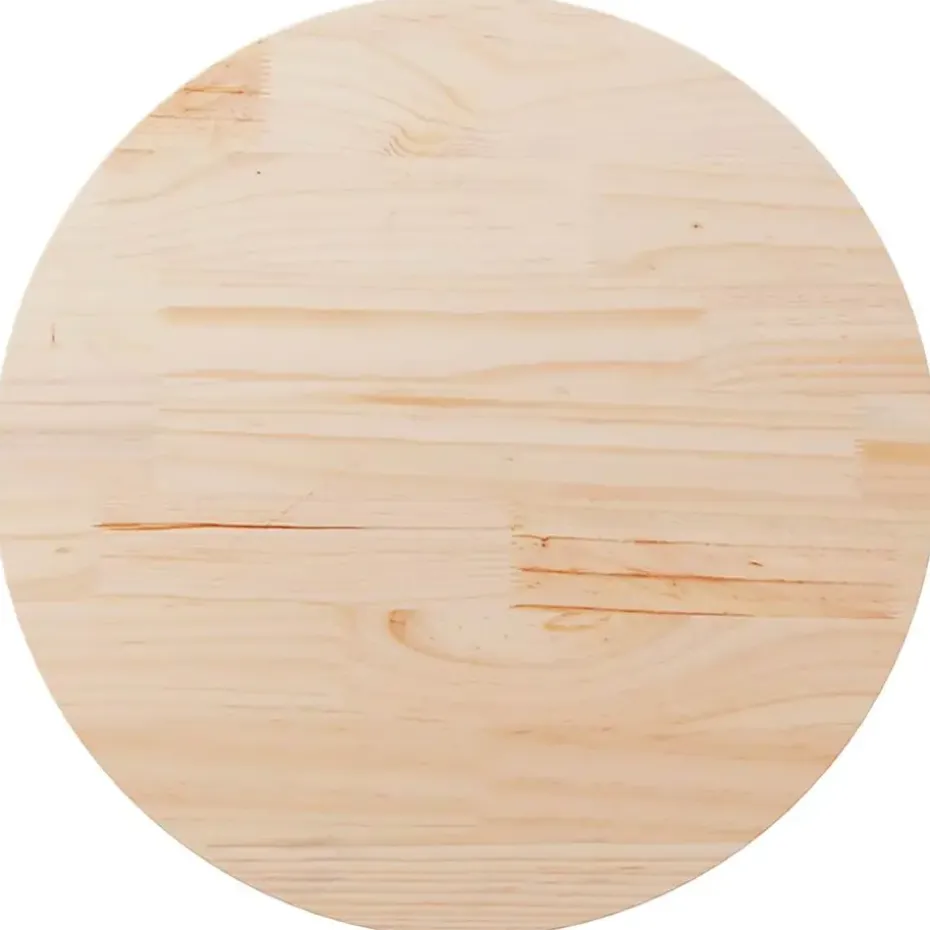vidaXL - Tafelblad - Bruin - Grenenhout - Ø 80 x 2.5 cm