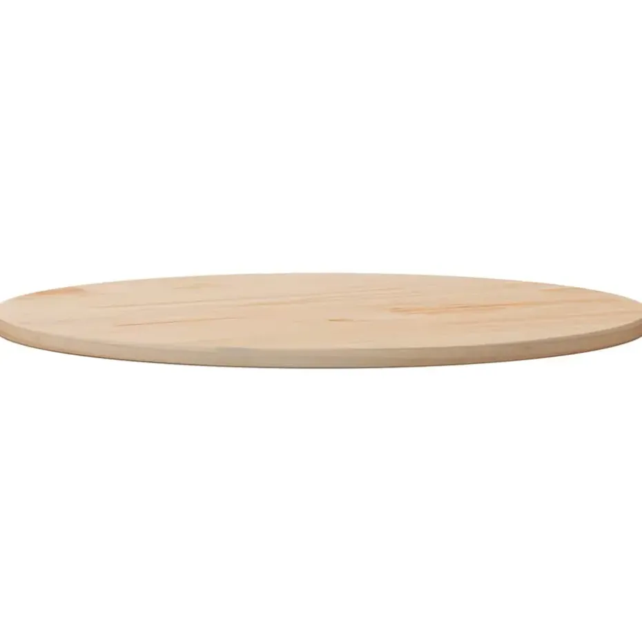 vidaXL - Tafelblad - Bruin - Grenenhout - Ø 80 x 2.5 cm
