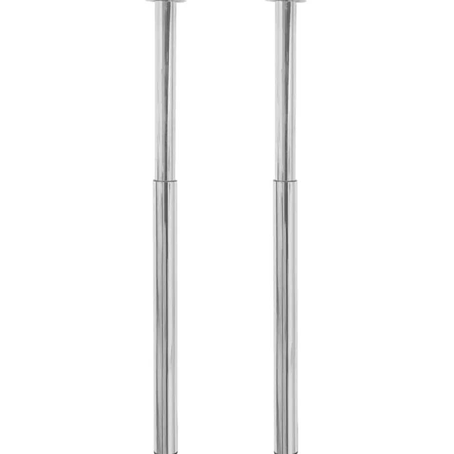 vidaXL - Tafelpoot - Zilver - IJzer - 2 stuks