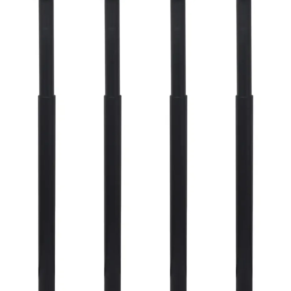 vidaXL - Tafelpoot - Zwart - IJzer - 4 stuks