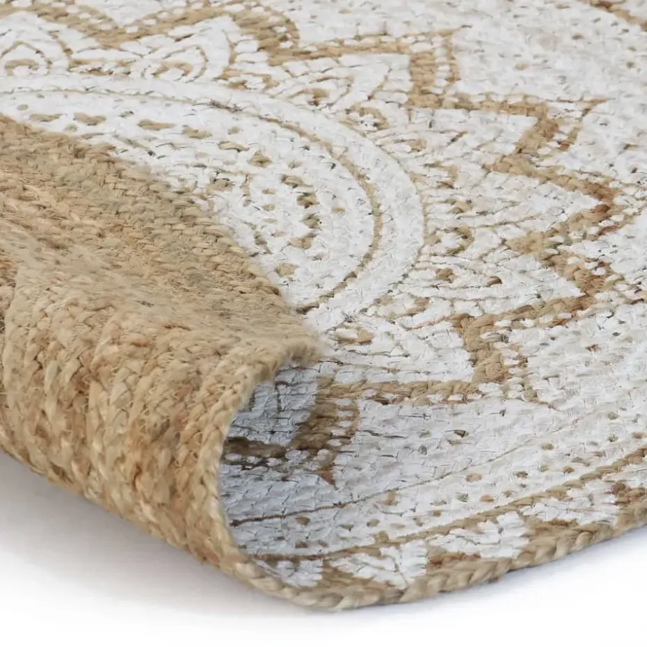 vidaXL - Tapijt - Beige - Jute - 150 cm