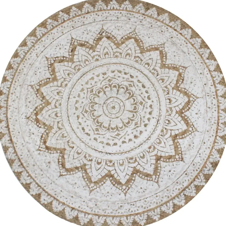 vidaXL - Tapijt - Beige - Jute - 120 cm