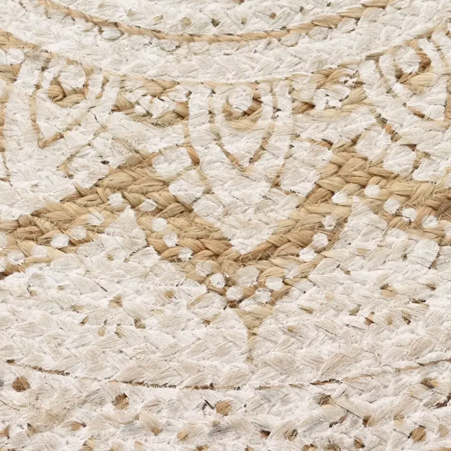 vidaXL - Tapijt - Beige - Jute - 120 cm