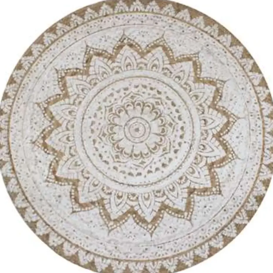 vidaXL - Tapijt - Beige - Jute - 90 cm