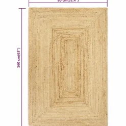 vidaXL - Tapijt - Bruin - Jute - 80 x 160 cm